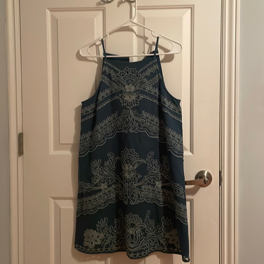 6P Floreat green embroidered dress